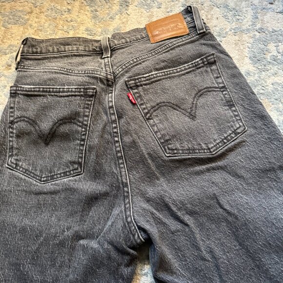 Levi's Premium Reicage Straight Ankle Jeans - Washed Black (Size 28) - Picture 6 of 10